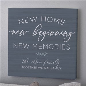 New Home, New Memories Personalized Canvas Print - 12