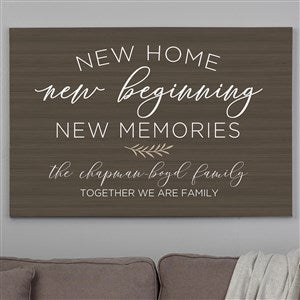 New Home, New Memories Personalized Canvas Print  - 28