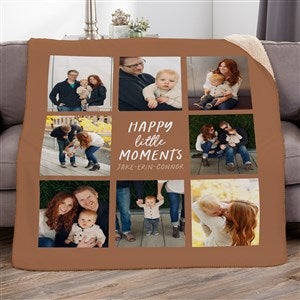 Happy Little Moments Personalized 50x60 Sherpa Photo Blanket - 35844-S