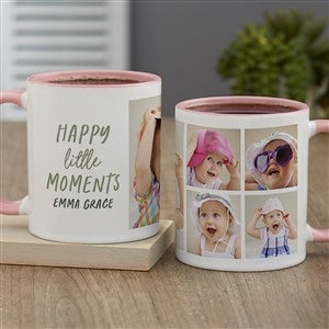 Happy Little Moments Personalized Photo Coffee Mug 11 oz.- Pink - 35848-P