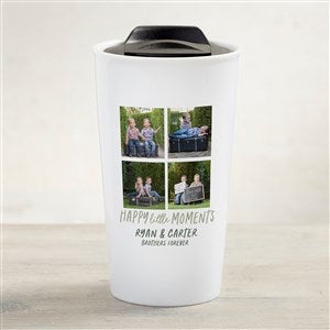Happy Little Moments Personalized 12 oz. Double-Wall Ceramic Travel Mug - 35852