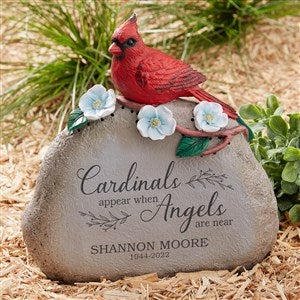 Cardinal Memorial Personalized Garden Stone with Sound - 35915