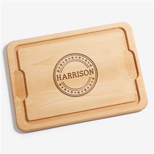 Patriotic Plaid Personalized Hardwood Cutting Board- 12x17 - 36103