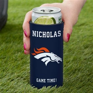 NFL Denver Broncos Personalized Slim Can Cooler - 36171