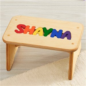 Rainbow Name Personalized Name Puzzle Stools