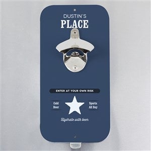 His Place Personalized Star Magnetic Bottle Opener - 36756-S