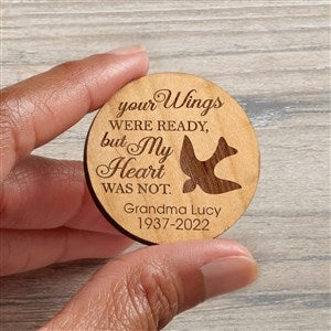 Your Wings Personalized Wood Pocket Token- Natural - 36840-N