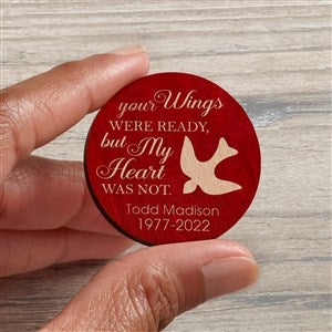 Your Wings Personalized Wood Pocket Token- Red Stain - 36840-R
