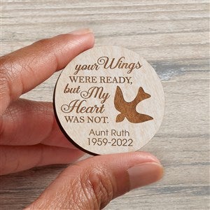 Your Wings Personalized Wood Pocket Token- Whitewashed - 36840-W