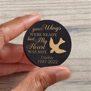 Your Wings Personalized Wood Pocket Token-  Black Stain - 36840-BL