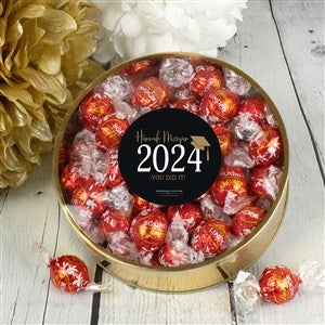 Classic Graduation Personalized Large Lindor Gift Tin- Milk Chocolate - 36854D-LM