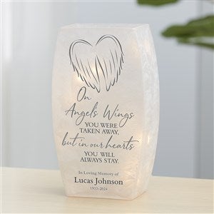 Our Angel's Wings Personalized Small Frosted Tabletop Light - Small - 36865