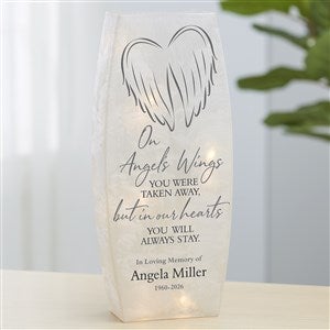 Our Angel's Wings Personalized Large Frosted Tabletop Light - Large - 36865-L