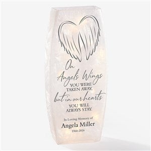 Our Angel's Wings Personalized Large Frosted Tabletop Light - Large - 36865-L