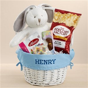 Personalized Willow Easter Basket  Treats Gift Set - Light Blue - 36869-B