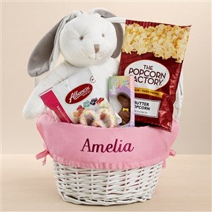 Personalized Willow Easter Basket  Treats Gift Set - Light Pink - 36869-P