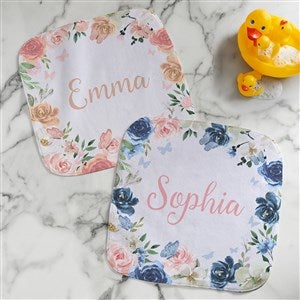 Butterfly Kisses Baby Girl Personalized Washcloth - 36900