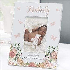 Butterfly Kisses Baby Girl Personalized 4x6 Box Frame - Horizontal - 36909-BH