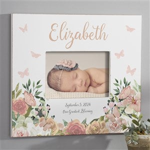 Butterfly Kisses Baby Girl Personalized 5x7 Wall Frame - Horizontal - 36909-WF