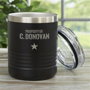 Authentic Personalized 10 oz. Vacuum Insulated Stainless Steel Tumbler- Black - 36939-B