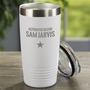 Authentic Personalized 20 oz. Stainless Steel Tumbler- White - 36940-W