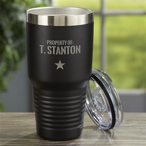 Authentic Personalized 30 oz. Stainless Steel Tumbler- Black - 36941-B