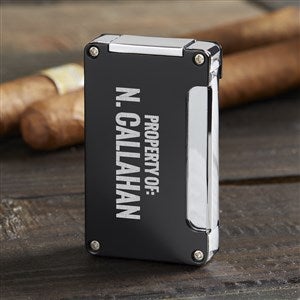 Authentic Engraved Torch Lighter With Cigar Punch - 36945