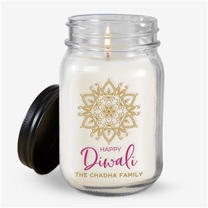 Diwali Personalized Farmhouse Candle Jar - 37037