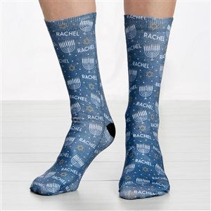 Spirit of Hanukkah Personalized Adult Socks - 37074