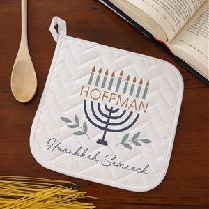Spirit of Hanukkah Menorah Personalized Potholder - 37077-P