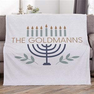 Spirit of Hanukkah Personalized 50x60 Plush Fleece Blanket - 37079-F