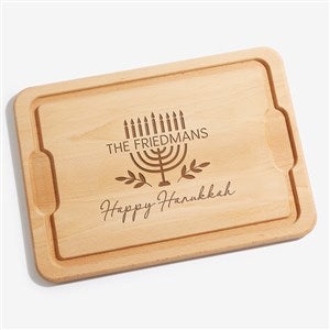Spirit of Hanukkah Menorah Personalized Hardwood Cutting Board- 12x17 - 37092