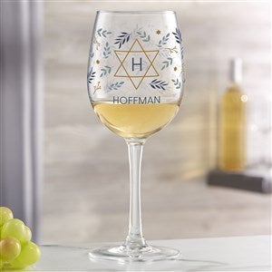 Spirit of Hanukkah Personalized White Wine Glass - 37093-W