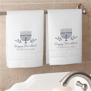 Spirit of Hanukkah Personalized Linen Towel Set - 37097