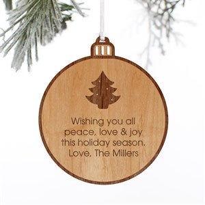 Choose Your Icon Personalized Wood Ornament- Natural - 37204-N