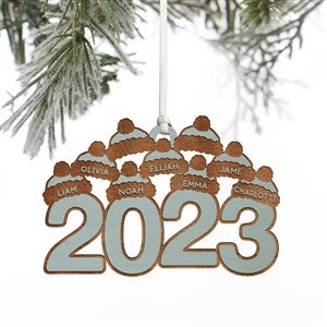 2023 Personalized Wood Ornament- Blue Stain - 37227-B