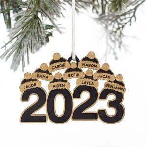 2023 Personalized Wood Ornament- Black - 37227-BLK