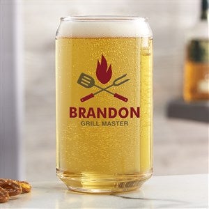 The Grill Personalized Printed 16oz. Beer Can Glass - 37273-B