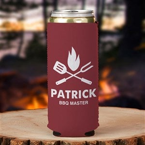 The Grill Personalized Slim Can Cooler - 37276