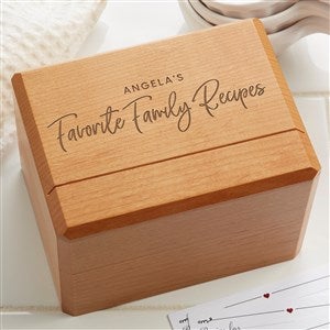 Favorite Family Recipe Personalized Recipe Box - 37286
