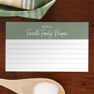 Favorite Family Recipe Personalized 3x5 Recipe Cards - 37286-C