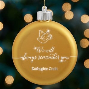 Always Remember You Personalized LED Gold Glass Ornament - 37301-GD