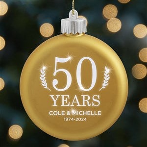 Love Everlasting Personalized LED Gold Glass Ornament - 37306-GD