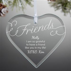 Friends Forever Personalized Heart Ornament - 37327