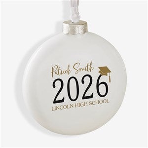 Classic Graduation Personalized Deluxe Slim Globe Ornament - 37365