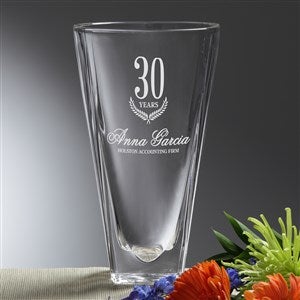Retirement Years Personalized Crystal Vase - 37439