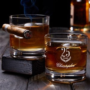 Retirement Years Personalized Set of 2 Cigar Glasses - 37444