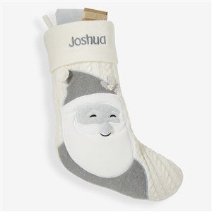 Winter Bliss Embroidered Santa Christmas Stocking - 37526-S