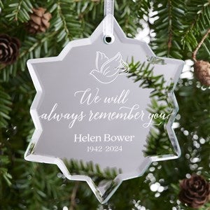Always Remember You Personalized Snowflake Mirror Ornament - 37623