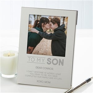 To My Son Personalized Silver Picture Frame - 37687
